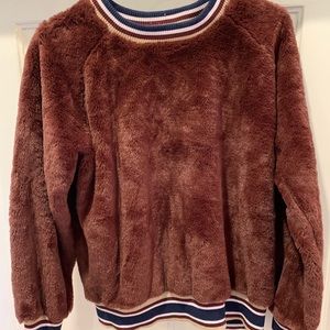 Zara faux fur sweatshirt